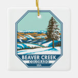 Ornement En Céramique Domaine skiable de Beaver Creek Winter Colorado<br><div class="desc">Beaver Creek Design d'art hivernal présentant le paysage hivernal.</div>