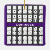 Ornement En Céramique Dominoes Design Orament (Dos)
