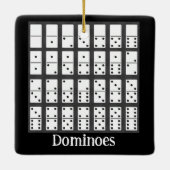 Ornement En Céramique Dominoes Design Orament (Dos)