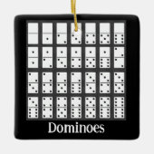 Ornement En Céramique Dominoes Design Orament (Devant)