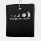 Ornement En Céramique Don de chien | Évolution D'Un Français (Gauche)