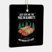 Ornement En Céramique Donne-Moi Juste Des Chiens Dans Des Couvertures Fê (Droite)