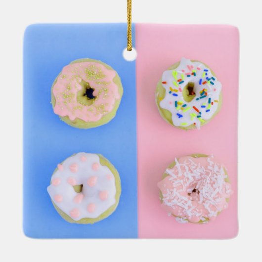 Ornement En Céramique Donuts pastel (Dos)