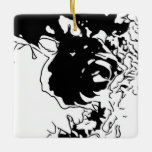 Ornement En Céramique Doodle de fleurs<br><div class="desc">Suivez mon travail et ma marque sur Instagram @MRNStudios</div>