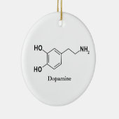 Ornement En Céramique Dopamine Molecule Chimie Biochimie (Droite)