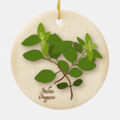 Ornement en céramique d'Oregano italien (Dos)