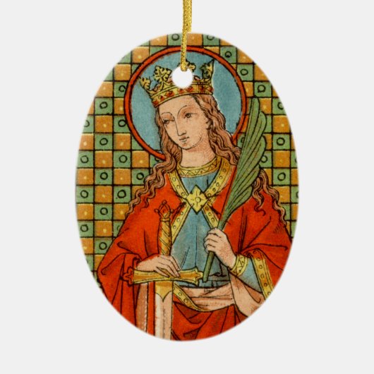 Ornement En Céramique Double Image St. Barbara (JP 01) (Devant)