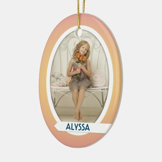 Ornement En Céramique Double photo Oval Christmas Orament (Gauche)
