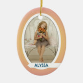 Ornement En Céramique Double photo Oval Christmas Orament (Devant)