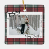 Ornement En Céramique Double Sided Couple Photo Christmas (Devant)