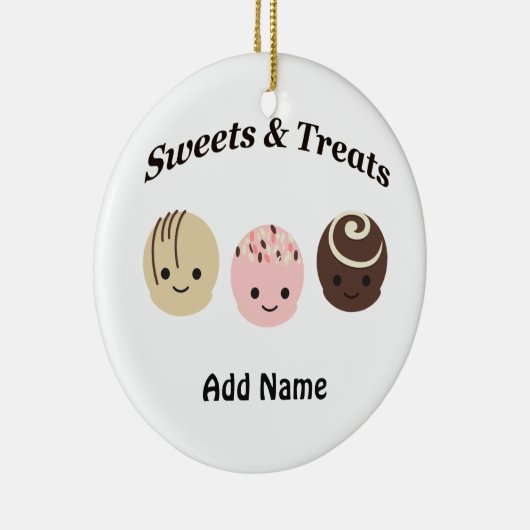 Ornement En Céramique Douceurs et friandises ! Chocolat (Droite)