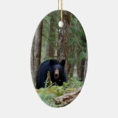 Ornement en céramique d'ours noir sauvage (Droite)