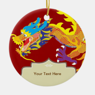 Ornement En Céramique Dragon chanceux de Chinois de charme