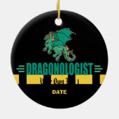 Ornement En Céramique Dragon de Imaginaire vert (Dos)