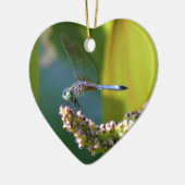 Ornement En Céramique Dragonfly aux yeux turquoises (Gauche)