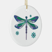 Ornement En Céramique Dragonfly Elegant Jewel Folk Art (Droite)