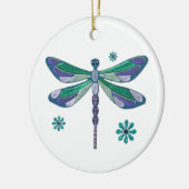 Ornement En Céramique Dragonfly Elegant Jewel Folk Art (Gauche)