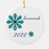 Ornement En Céramique Dragonfly Elegant Jewel Folk Art (Dos)