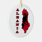 Ornement En Céramique Drapeau albanais dans la carte d'ensemble de (Droite)