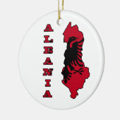 Ornement En Céramique Drapeau albanais dans la carte d'ensemble de (Gauche)