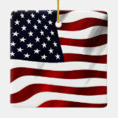 Ornement En Céramique Drapeau américain (Dos)