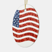 Ornement En Céramique drapeau américain à impression fausse séquence (Gauche)