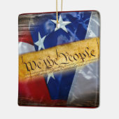 Ornement En Céramique Drapeau américain We The People (Gauche)