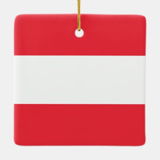 Ornement En Céramique Drapeau Autriche (Autriche) (Dos)