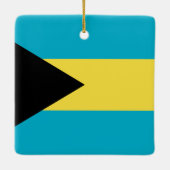 Ornement En Céramique Drapeau Bahamas (Dos)