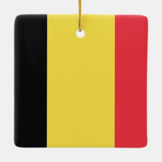 Ornement En Céramique Drapeau belge (Dos)