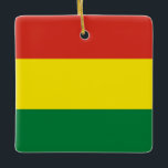 Ornement En Céramique Drapeau bolivien<br><div class="desc">Produits World Flag personnalisables - N'hésitez pas à ajouter votre propre texte.</div>