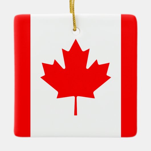 Ornement En Céramique Drapeau canadien (Devant)