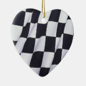 Ornement En Céramique Drapeau Checkered (Droite)