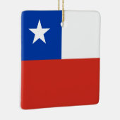 Ornement En Céramique Drapeau chilien (Droite)