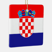 Ornement En Céramique Drapeau Croatie (Droite)