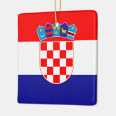 Ornement En Céramique Drapeau Croatie (Gauche)