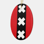 Ornement En Céramique Drapeau d'Amsterdam (Gauche)