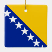Ornement En Céramique Drapeau de Bosnie-Herzégovine (Dos)
