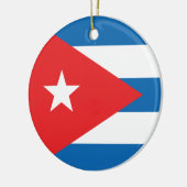 Ornement En Céramique Drapeau de Cuba (Gauche)