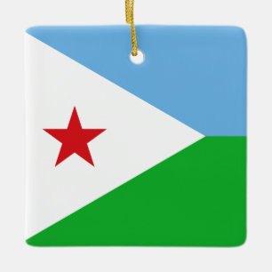 Ornement En Céramique Drapeau de Djibouti