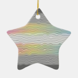 Ornement En Céramique Drapeau de fierté Demifluid Abstrait Groovy Boho T