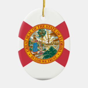 Ornement En Céramique Drapeau de la Floride