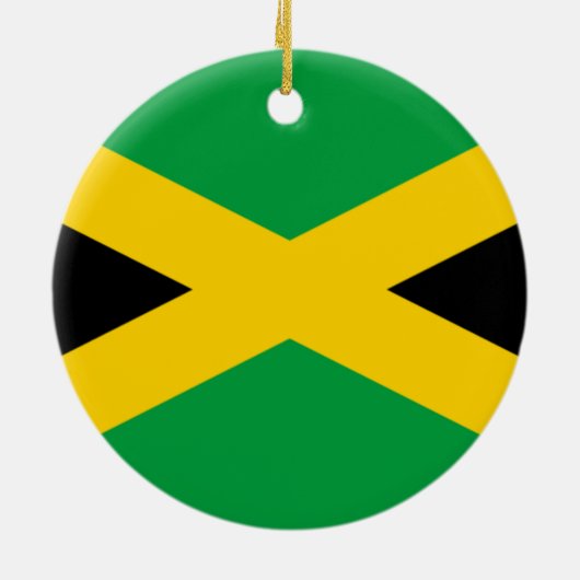 Ornement En Céramique Drapeau de la Jamaïque (Dos)