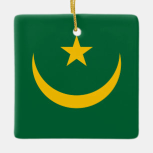 Ornement En Céramique Drapeau de la Mauritanie