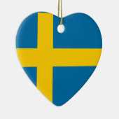Ornement En Céramique Drapeau de la Suède (Droite)
