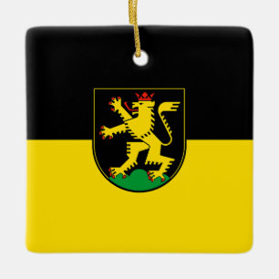 Ornement En Céramique Drapeau de la ville de Heidelberg Allemagne symbol