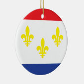 Ornement En Céramique Drapeau de la ville de la Nouvelle-Orléans (Droite)