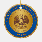 Ornement En Céramique Drapeau de la ville de la Nouvelle-Orléans (Dos)