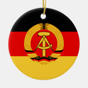 Ornement En Céramique Drapeau de l'Allemagne de l'Est
