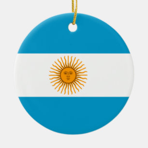Ornement En Céramique Drapeau de l'Argentine